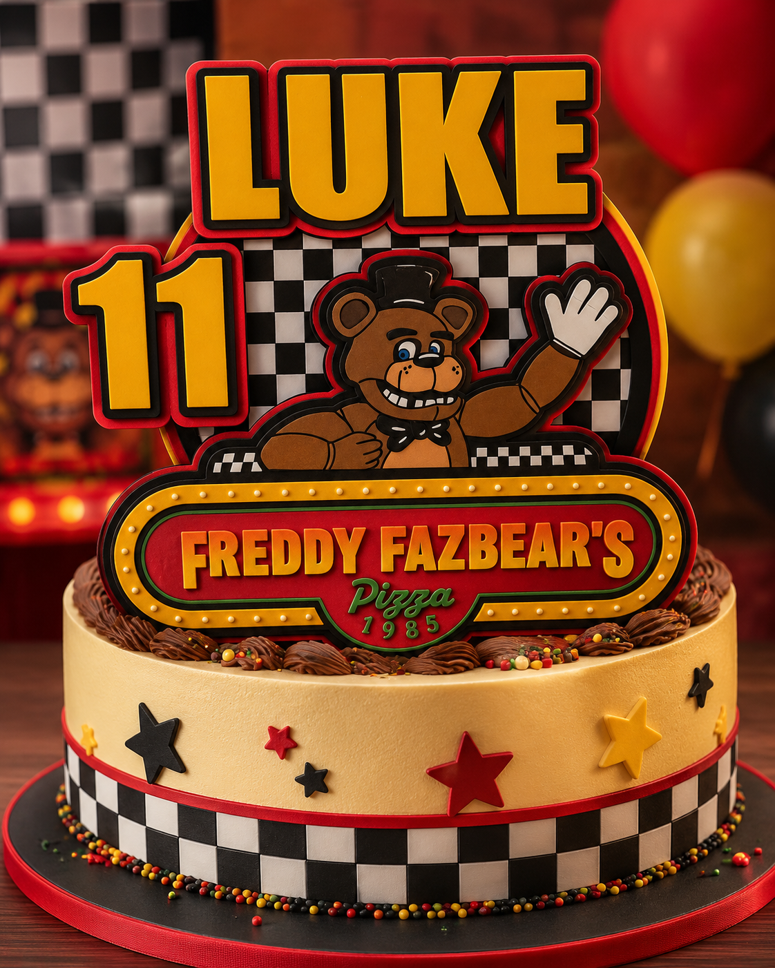 FNAF Cake Topper | Custom Five Nights at Freddy's Party Topper