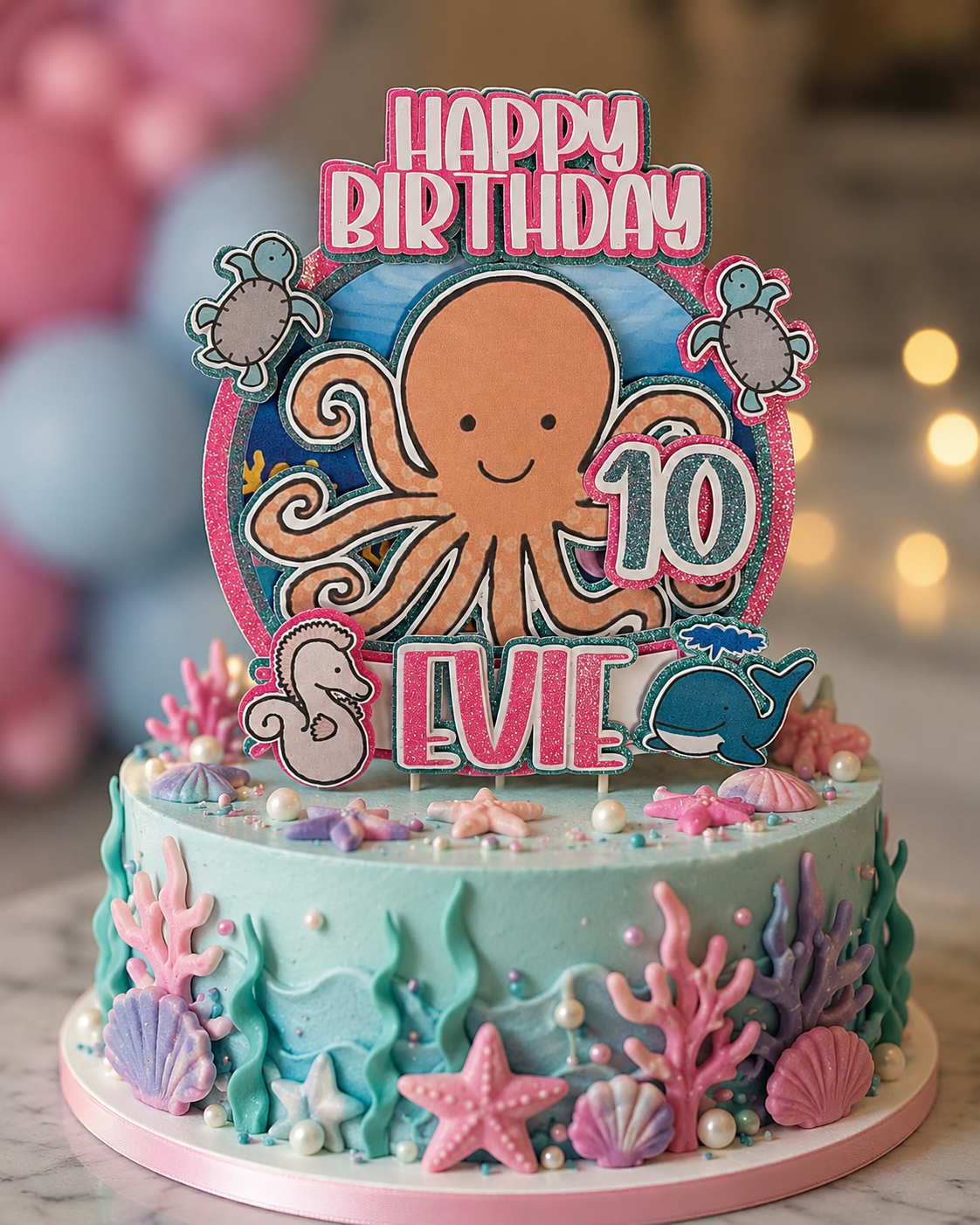 Under The Sea (Jellycat) Cake Topper